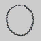 Braided Piano Wire Geode Necklace