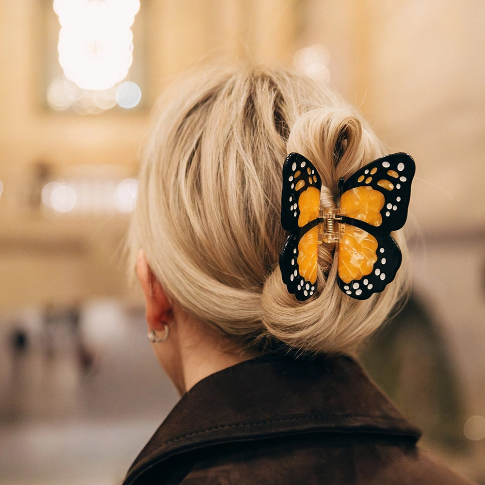 Monarch Butterfly Claw Hair Clip