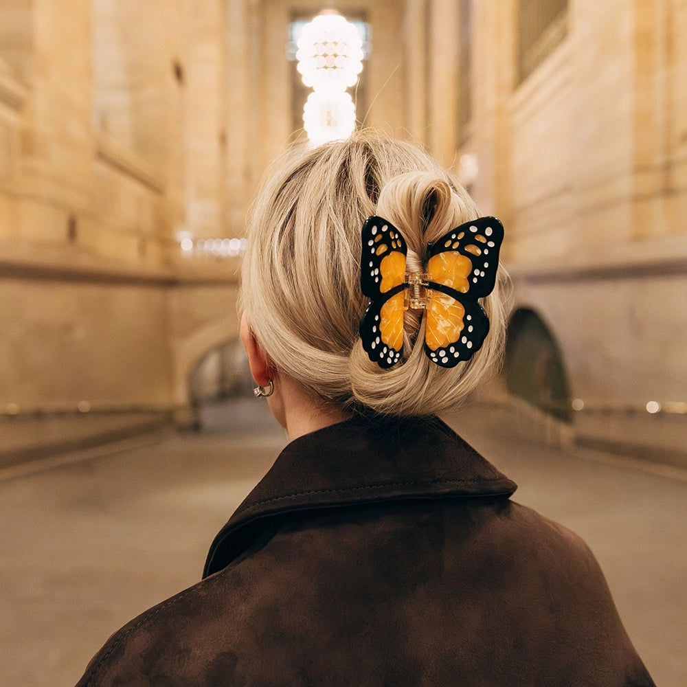 Monarch Butterfly Claw Hair Clip