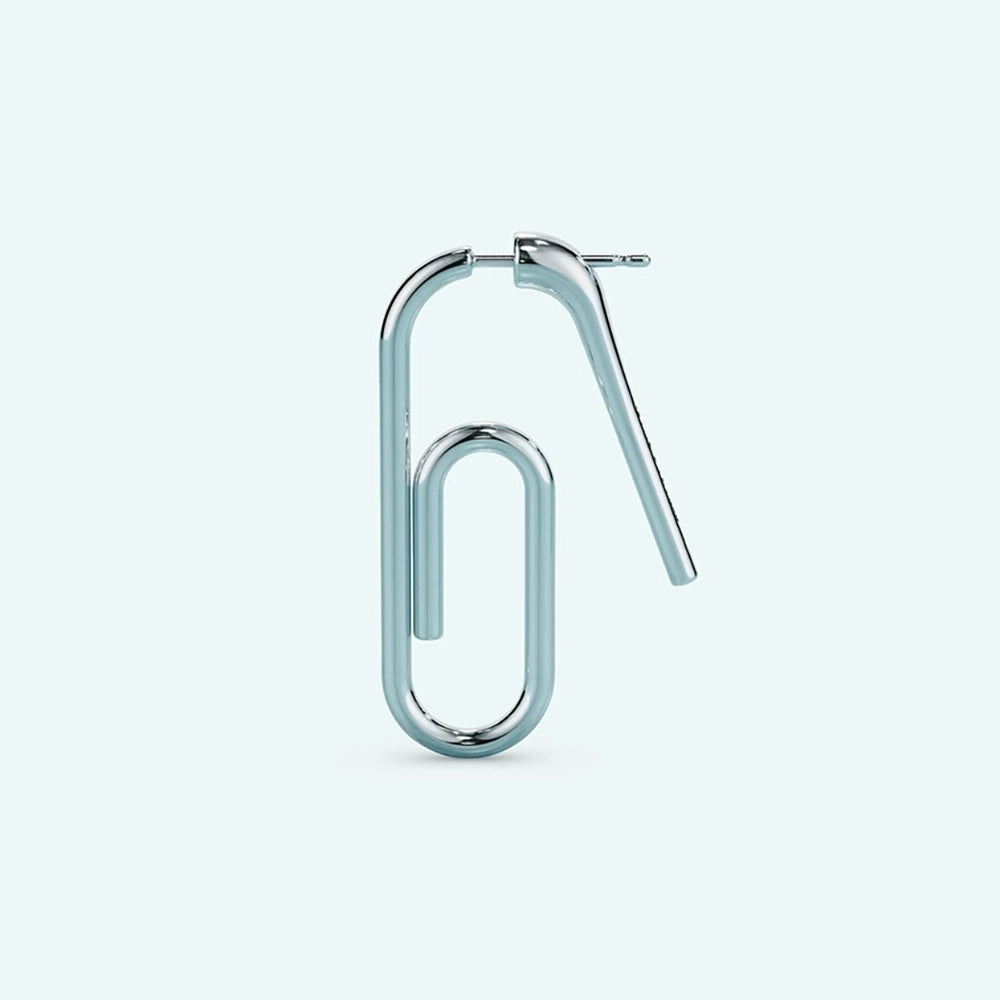 Paper Clip Single Earring - Mini