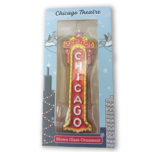 Chicago Theatre Glass Ornament