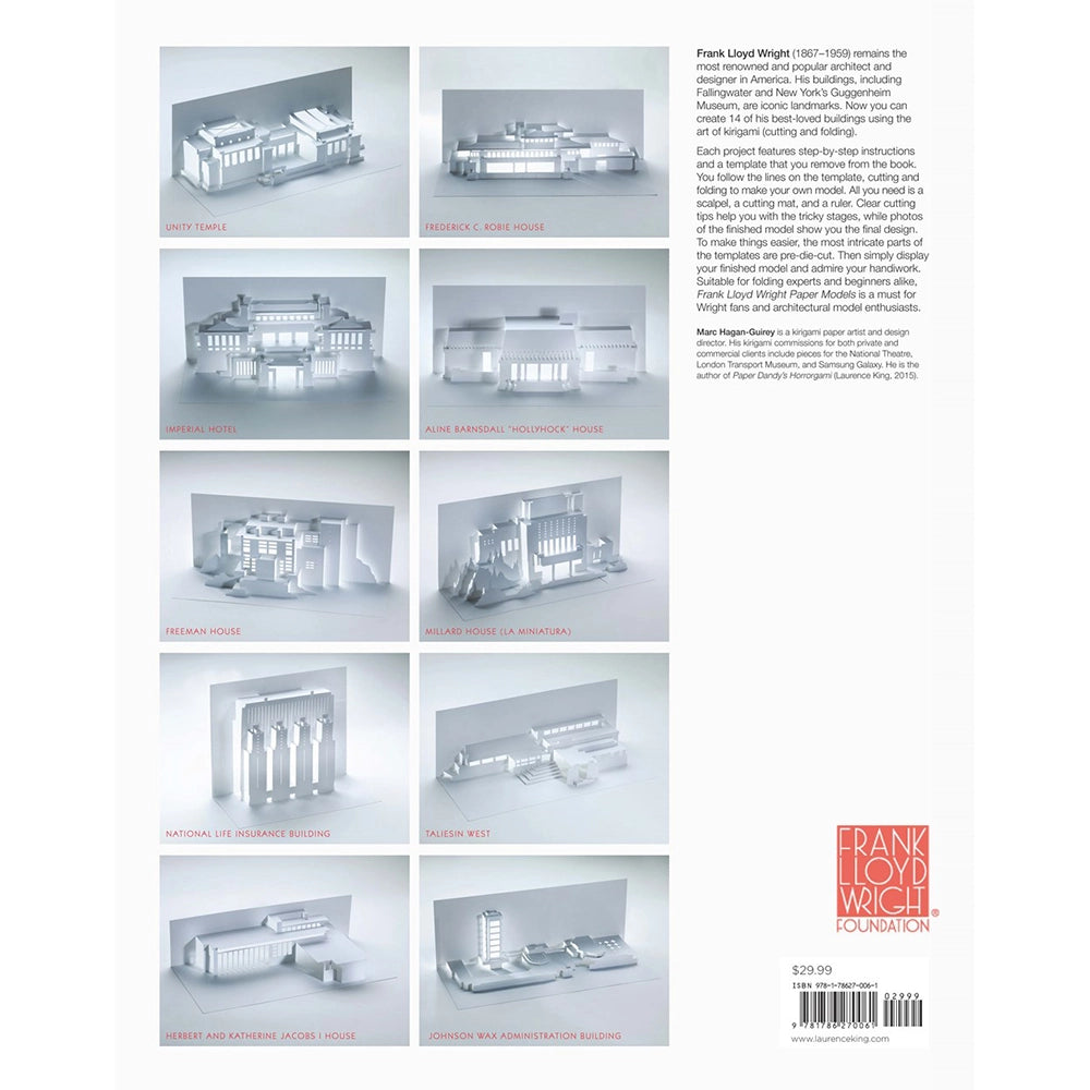 Frank Lloyd Wright Paper Models: 14 Kirigami Buildings to Cut and Fold