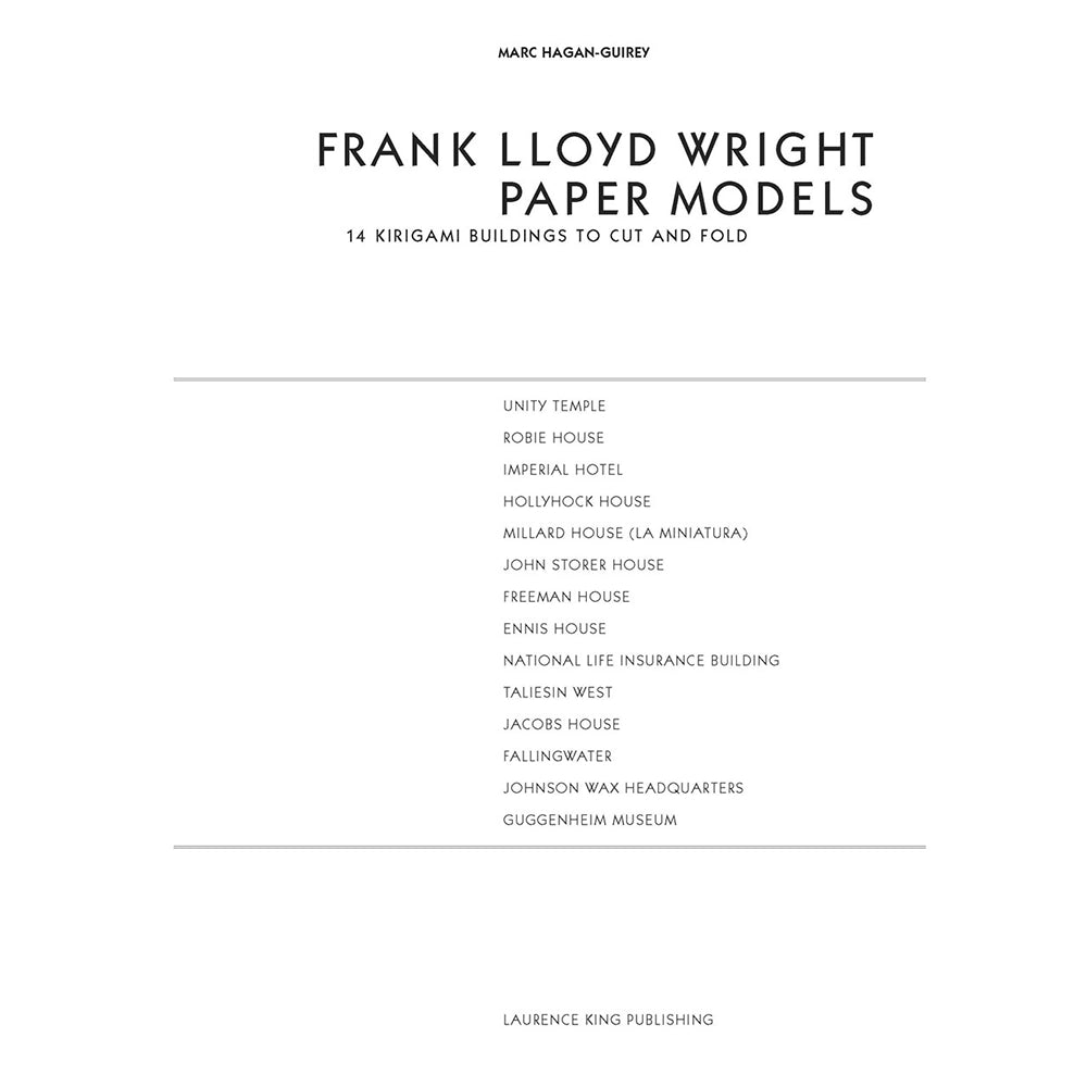 Frank Lloyd Wright Paper Models: 14 Kirigami Buildings to Cut and Fold