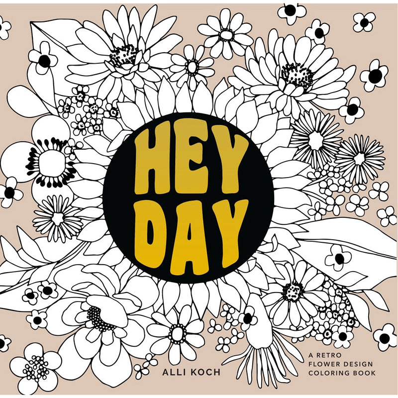 Heyday (Mini): A Retro Flower Design Coloring Book