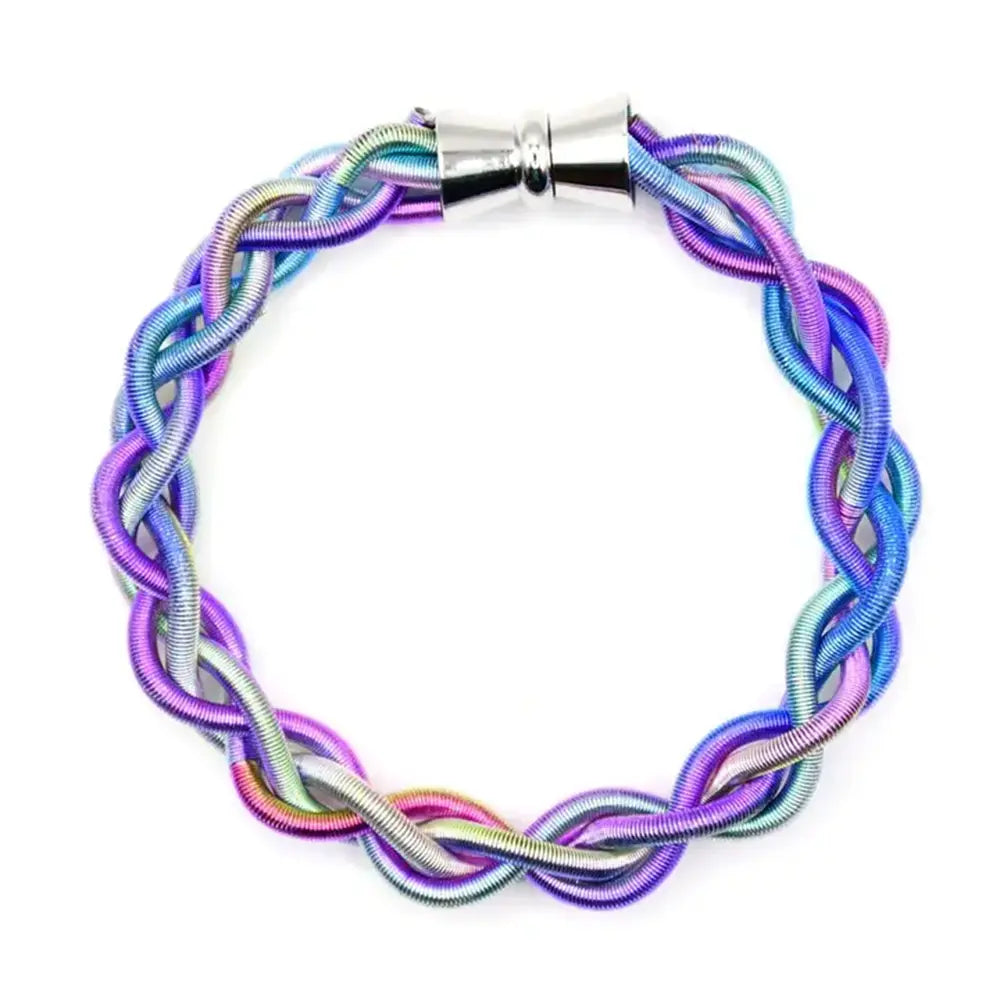 Braided Piano Wire Bracelet