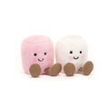 Amuseables Pink & White Marshmallows Plush