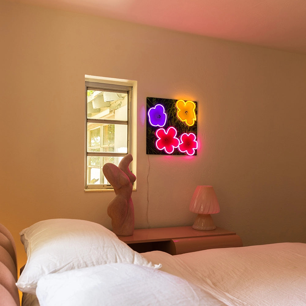 Andy Warhol Flowers Neon Sign