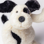 Bashful Rufferty Black & Cream Puppy Plush