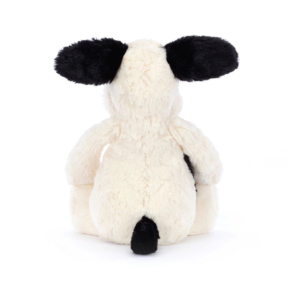 Bashful Rufferty Black & Cream Puppy Plush