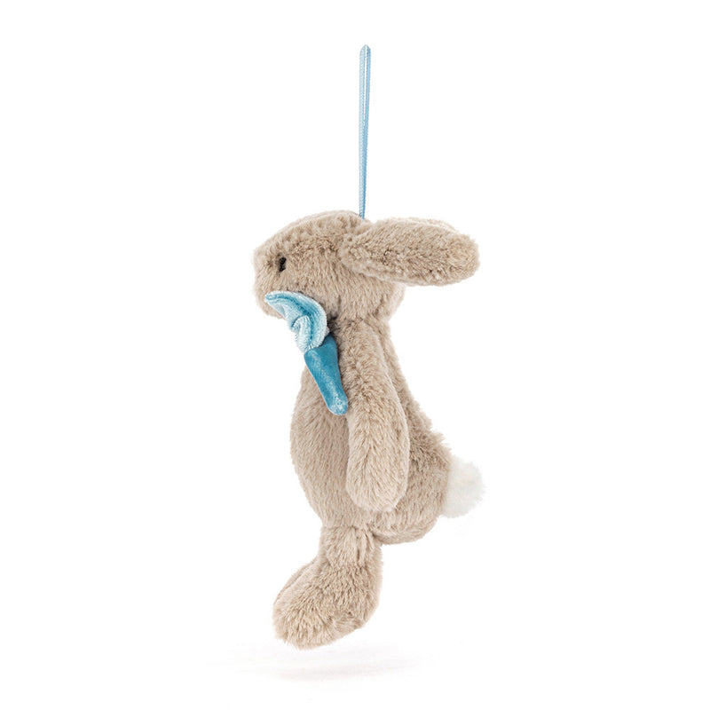 Bashful Beige Bunny Plush Ornament