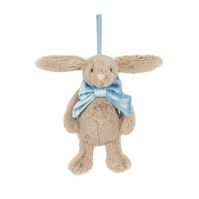 Bashful Beige Bunny Plush Ornament