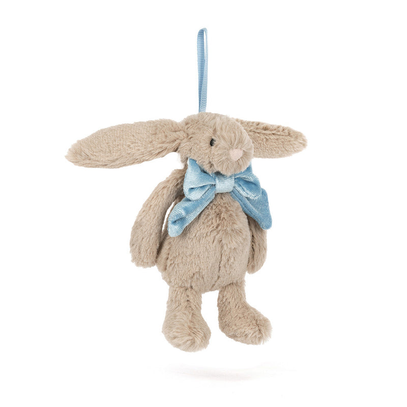 Bashful Beige Bunny Plush Ornament
