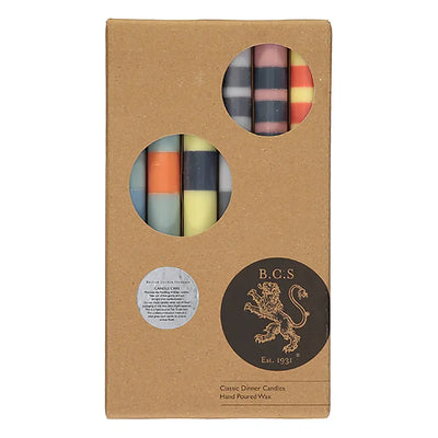 Abstract Striped Candle Taper Set