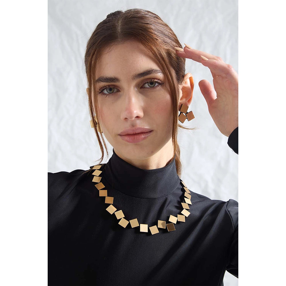 Bauhaus Round Squares Necklace
