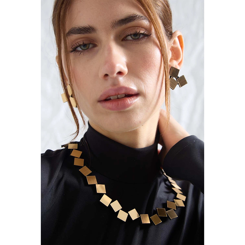 Bauhaus Round Squares Necklace