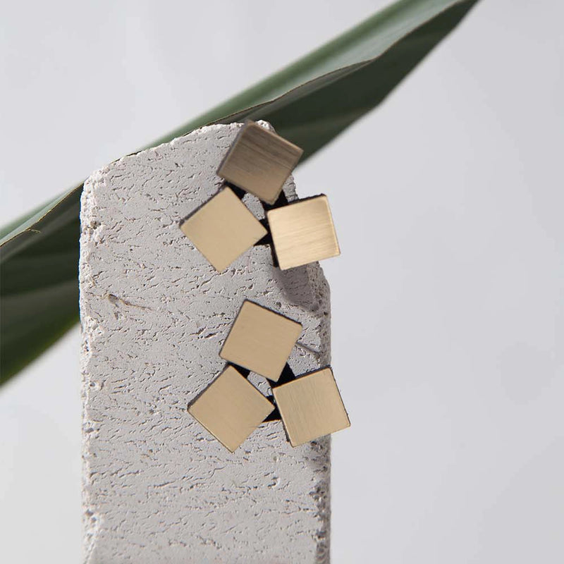 Bauhaus 3 Squares Earrings