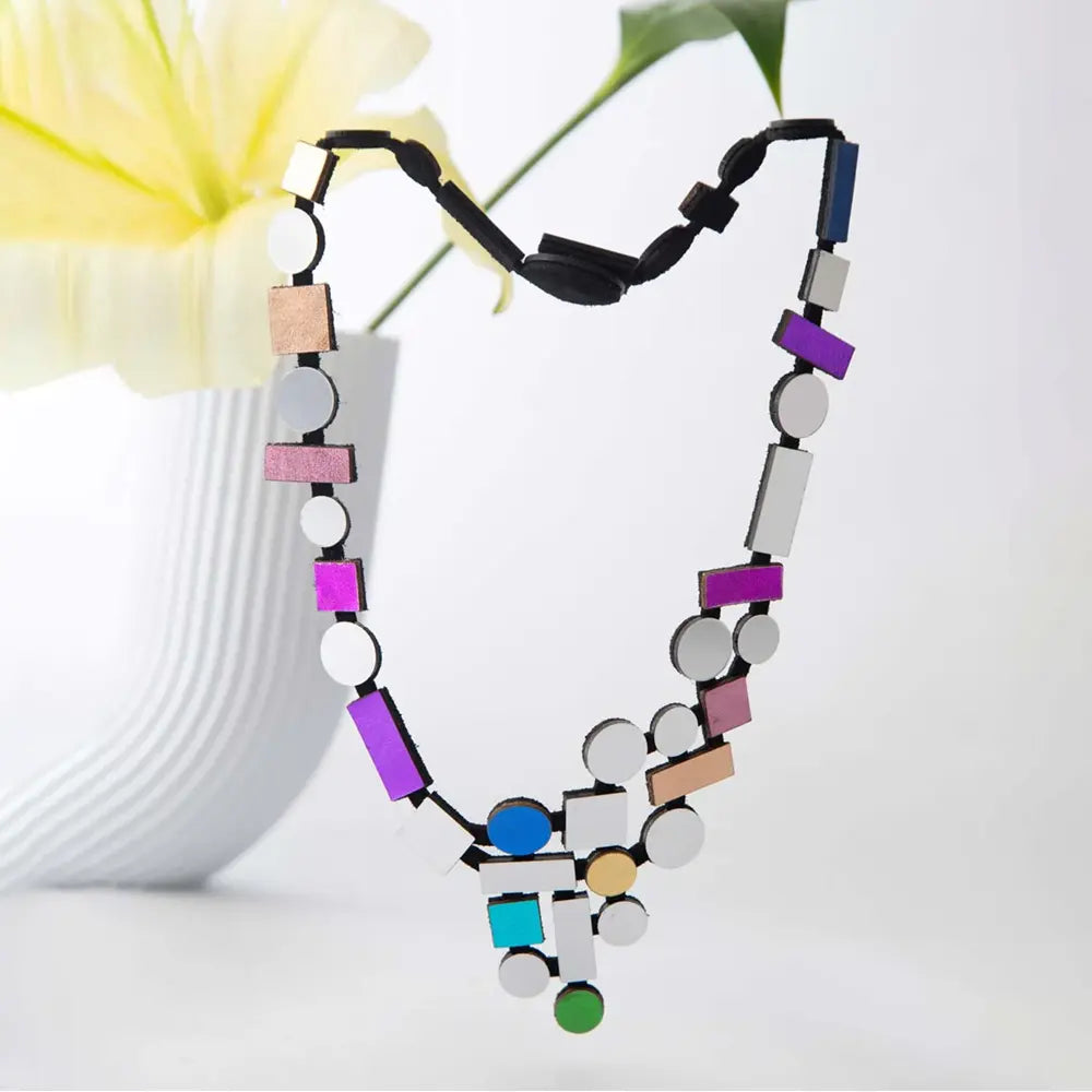 Bauhaus V Rainbow Necklace