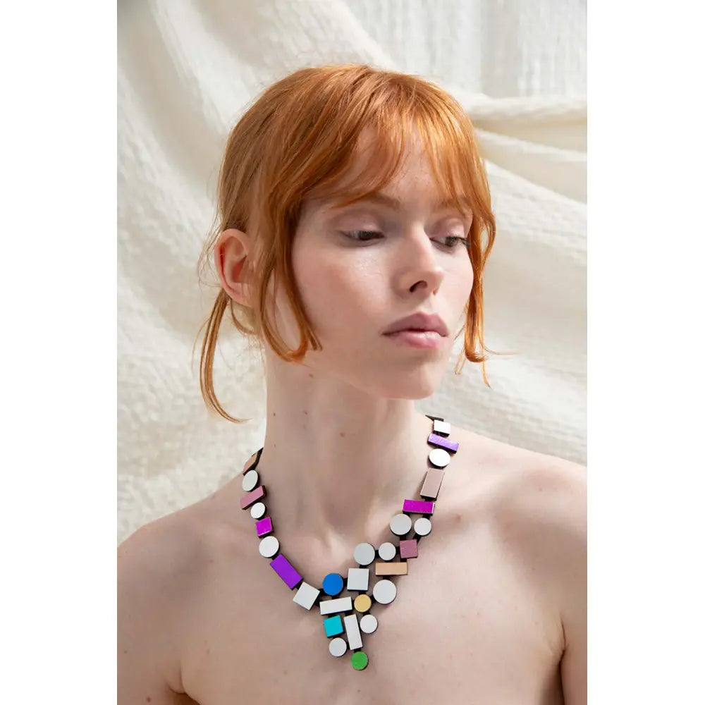 Bauhaus V Rainbow Necklace
