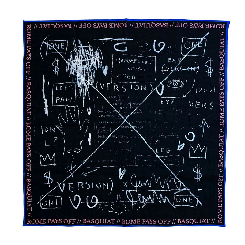 Bandana of Basquiat artwork, Beat Bop 