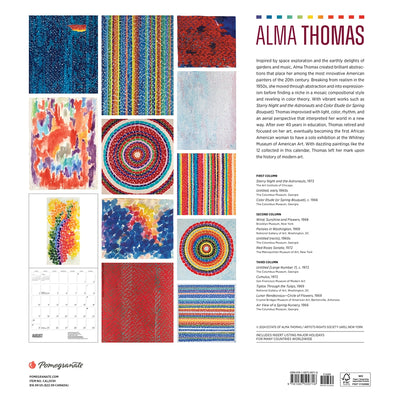 Alma Thomas 2025 Wall Calendar