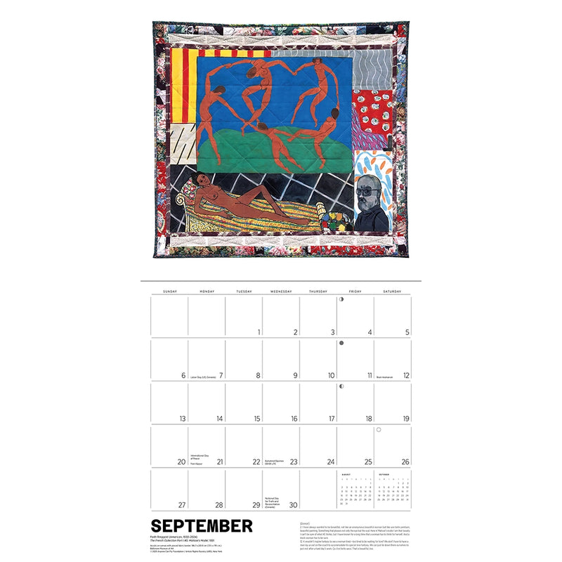 Faith Ringgold 2026 Wall Calendar