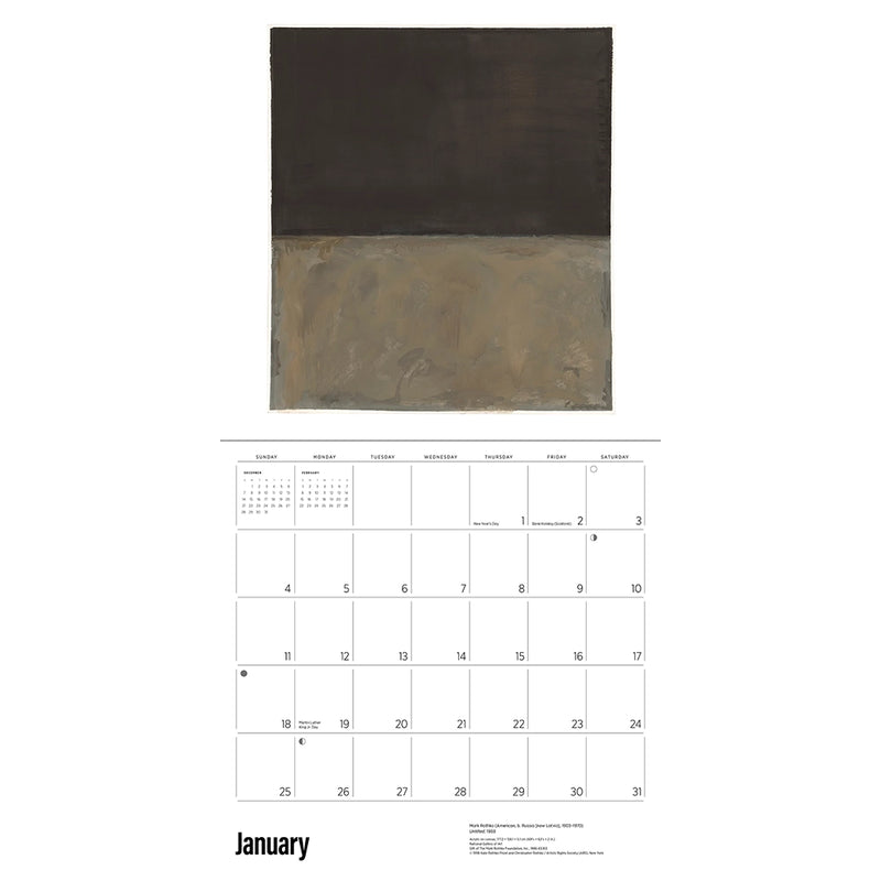 Rothko 2026 Wall Calendar