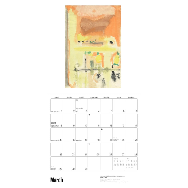 Rothko 2026 Wall Calendar