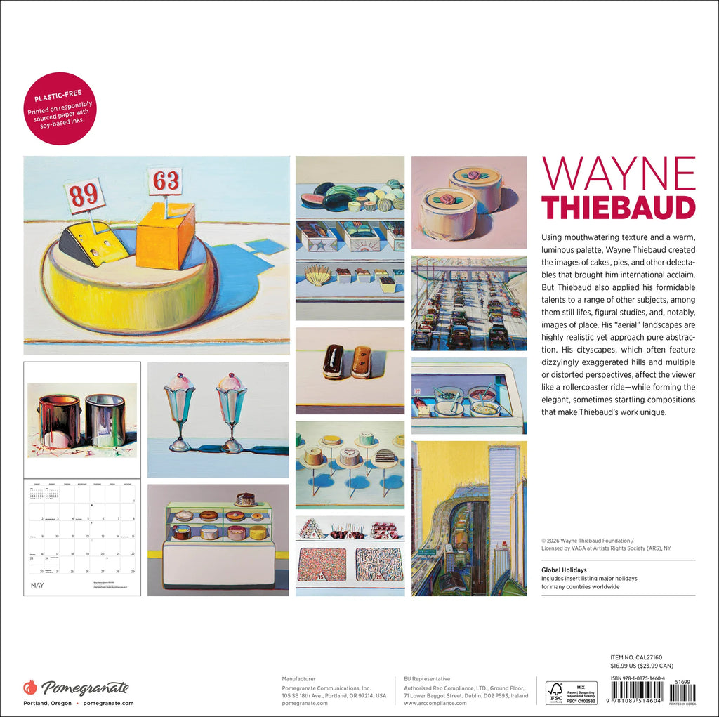 Wayne Thiebaud 2027 Wall Calendar