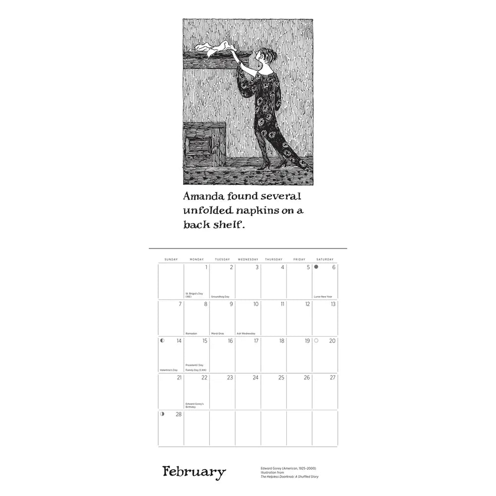 Edward Gorey 2027 Mini Wall Calendar
