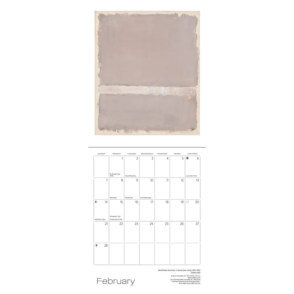 Rothko 2027 Mini Wall Calendar