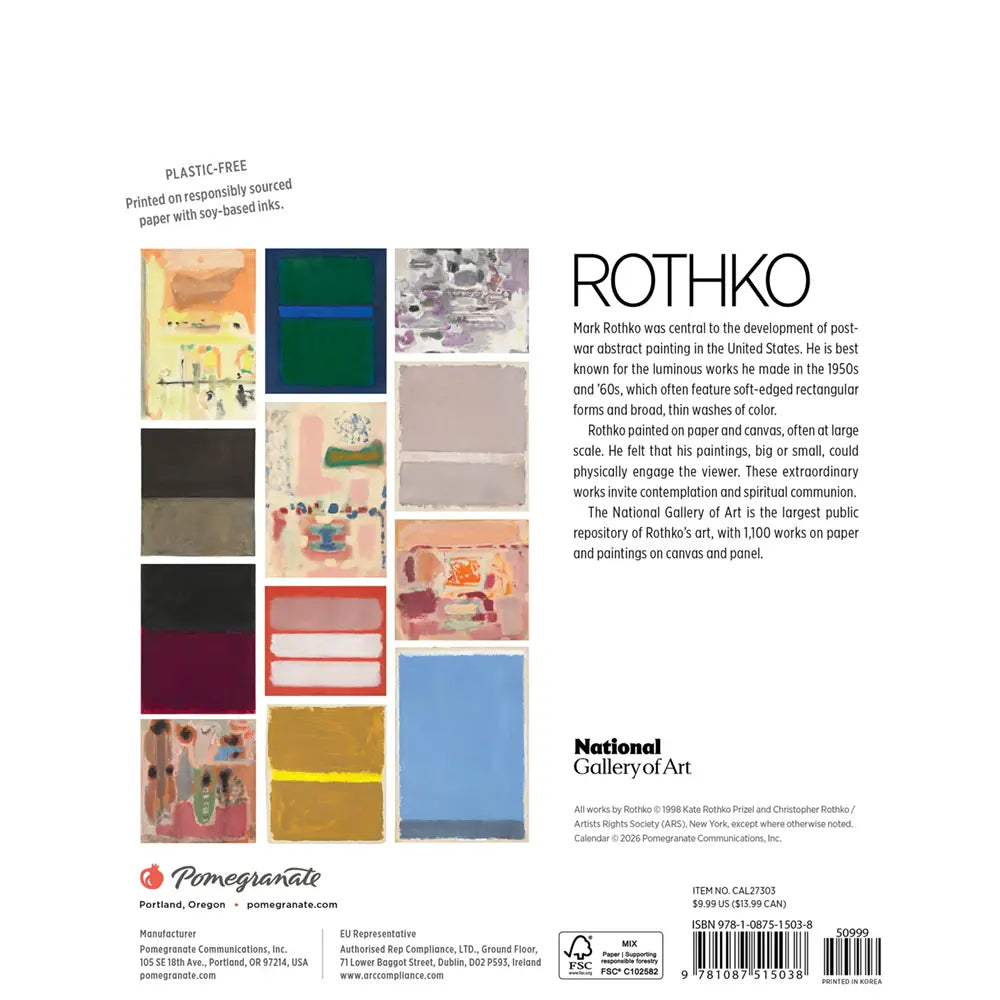 Rothko 2027 Mini Wall Calendar