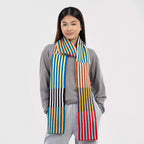 Colorblock Stripe Skinny Scarf