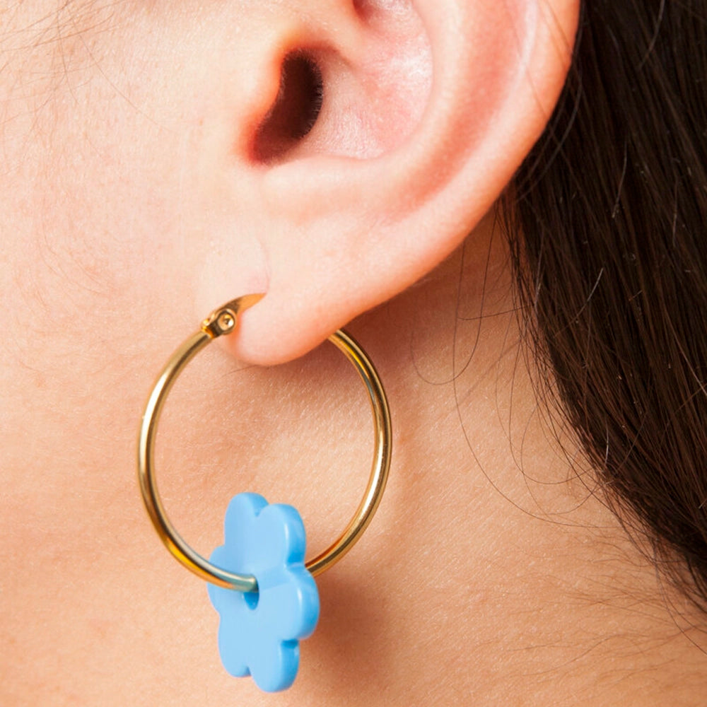Daisy Hoop Earrings