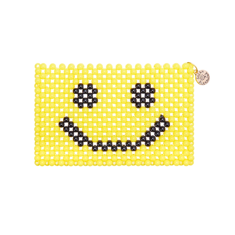 Smiley Beaded Cardholder