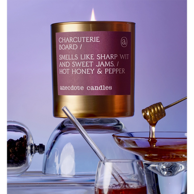 Charcuterie Board Gold Candle