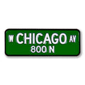 Chicago Ave Street Sign Pin