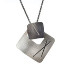 Two-Layered Stitched Square Necklace
