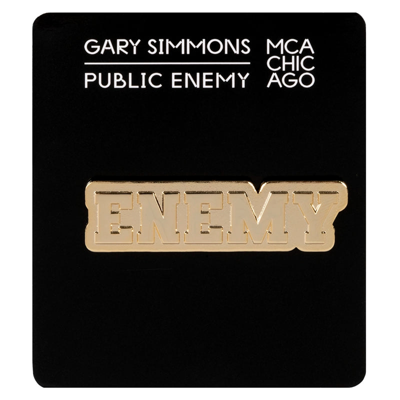 gold Enemy Pin from Gary Simmons: Public Enemy