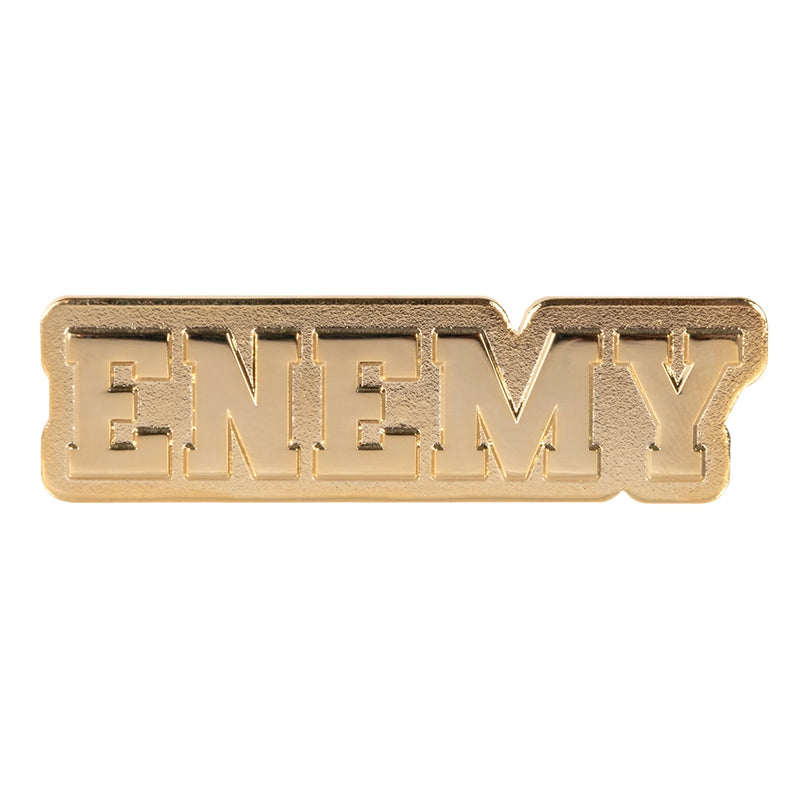 gold Enemy Pin from Gary Simmons: Public Enemy