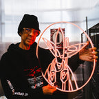 Futura Tondo White Neon Sign