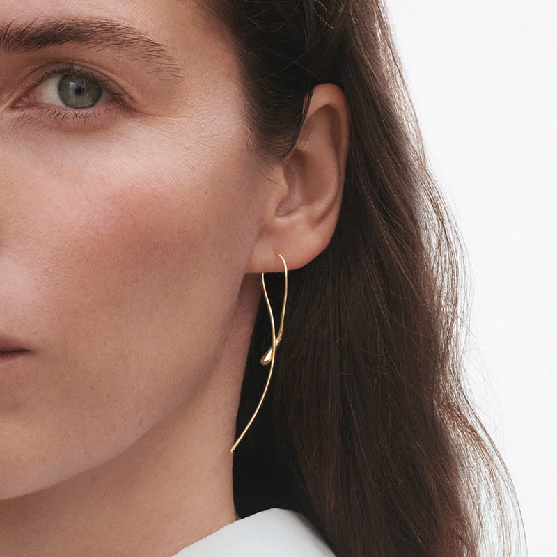 Mercy Twist Dangle Earrings - Gold