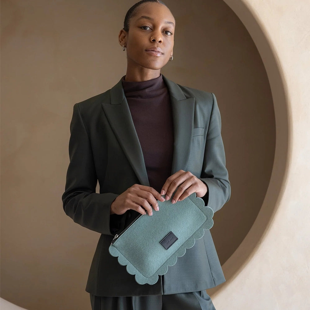 Deco Wool Clutch Purse