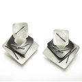 Square Upon Square Layered Earrings