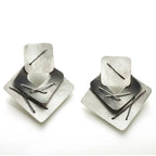 Square Upon Square Layered Earrings