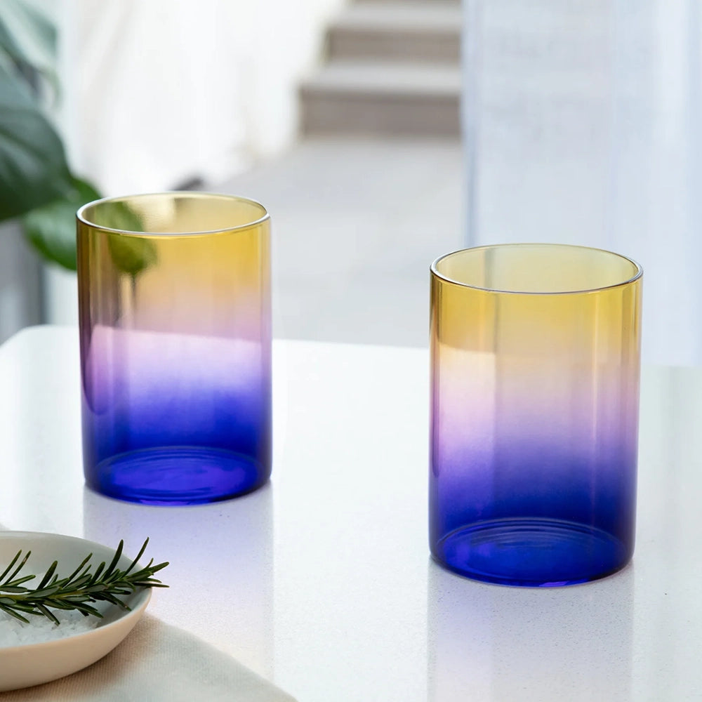 Tri-Tone Gradient Glasses Set
