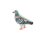 Homing Pigeon Beaded Brooch