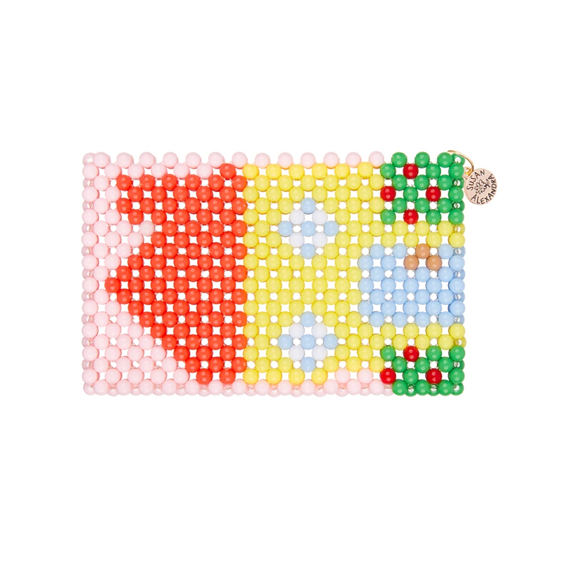 House Beaded Cardholder