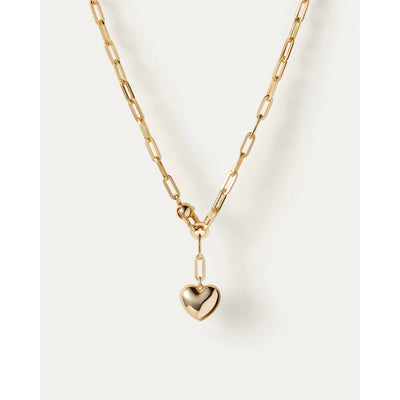 Puffy Heart Chain Necklace
