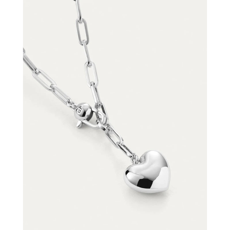 Puffy Heart Chain Necklace