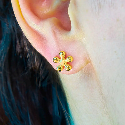 Flower Puffy Stud Earrings